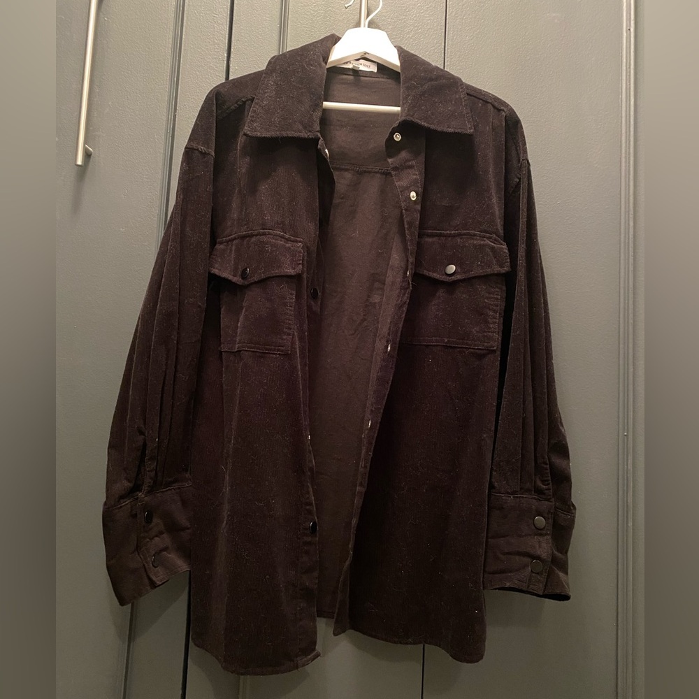WeWoreWhat - NWOT - Black Corduroy Shacket - Size XS/S - Picture 10 of 12